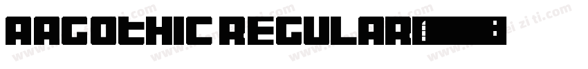 AaGothic Regular字体转换